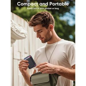 Miroddi Black Card Holder RF55 FIND MY technology NIB